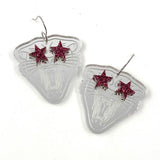 1.5" Fan Glam Mascot Dangles: PANTHERS - Custom Spirit Earrings