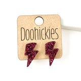 20mm School Spirit Lightning Bolt Studs - Custom Spirit Earrings - 9 Color Options