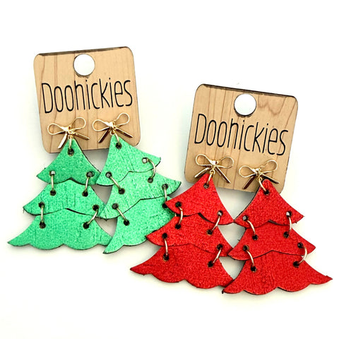 Traditional Shimmer Christmas Tree Earring Collection