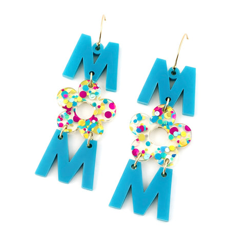 2.5" Mermaid Mom Acrylics -Mother's Day Earrings
