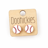 12mm Baseball & Softball Studs - Sports Earrings