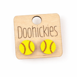 12mm Baseball & Softball Studs - Sports Earrings