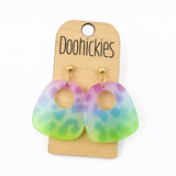 The Bright Rainbow Leopard Gracies - Spring Acrylic Dangle Earrings