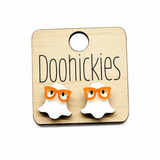 Nerdy Ghost Acrylic Studs - Halloween Earrings