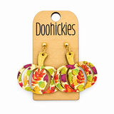 Fall Floral Pumpkin Dangle Earrings | Acrylic Autumn Pumpkin Earrings
