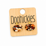 Fall Floral Pumpkin Stud Earrings | Acrylic Autumn Pumpkin Earrings
