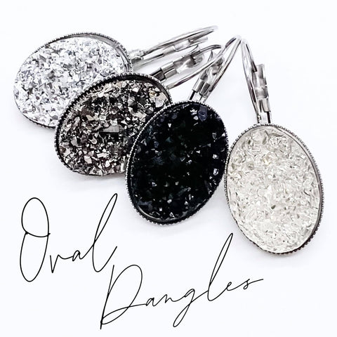 Oval Dangles -Earrings