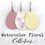 1.5" Watercolor Floral Mini Collection (Leather) -Earrings