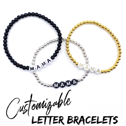 Customizable Letter Bracelets **LEAVE A NOTE W/CUSTOMIZATION** - Custom Bracelets