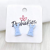 16mm Pastel Bunny Acrylic Studs - Easter Earrings