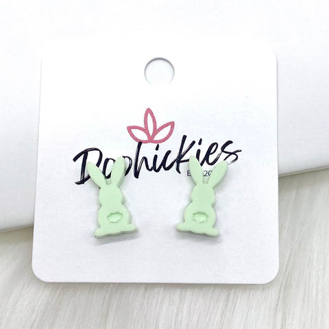 16mm Pastel Bunny Acrylic Studs - Easter Earrings