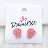 Pastel Bunny Paw Studs - Easter Earrings