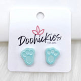 Pastel Bunny Paw Studs - Easter Earrings