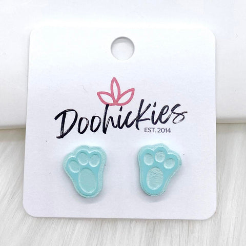 Pastel Bunny Paw Studs - Easter Earrings