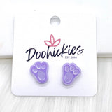 Pastel Bunny Paw Studs - Easter Earrings