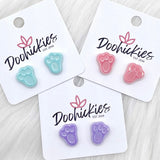 Pastel Bunny Paw Studs - Easter Earrings