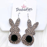 NEW Leopard Bunny Tail Acrylics -Easter Earrings