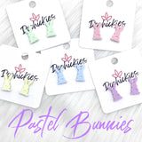 16mm Pastel Bunny Acrylic Studs - Easter Earrings