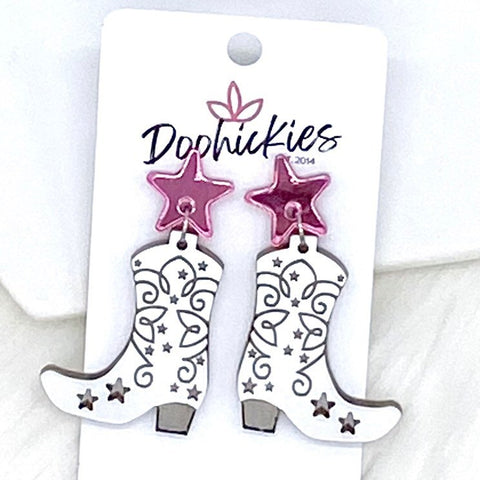 2" Boot Scootin' Acrylic Dangles - Earrings