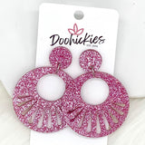 2.25" Disco Starburst Acrylic Dangles -Earrings