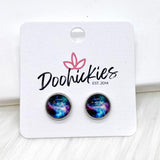 Galaxy Singles in Stainless Steel Settings -Earrings