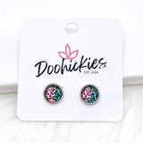 Bright Leopard Singles in Stainless Steel Settings -Summer Earrings