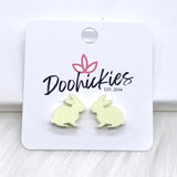 15mm Pastel Bunny Rabbit Studs - Easter Earrings