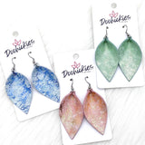 2" Shimmery Marble Small Petals -Earrings
