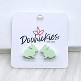 15mm Pastel Bunny Rabbit Studs - Easter Earrings