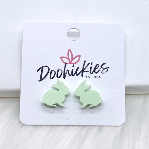 15mm Pastel Bunny Rabbit Studs - Easter Earrings
