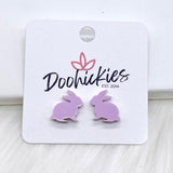 15mm Pastel Bunny Rabbit Studs - Easter Earrings