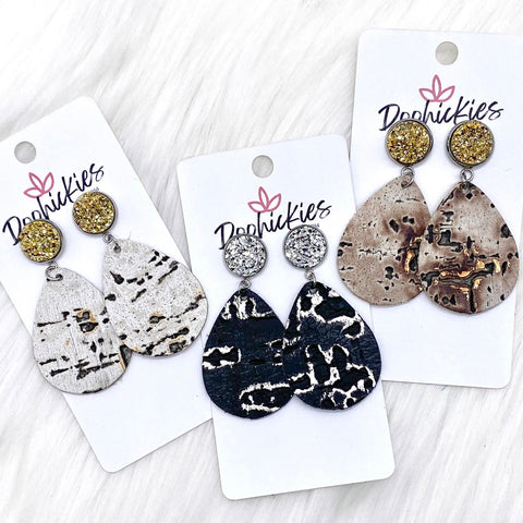 2" Neutral Driftwood Dangles -Earrings