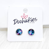 Galaxy Singles in Stainless Steel Settings -Earrings