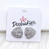 16mm Glittery Triangle Singles -Earrings