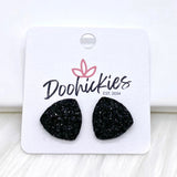 16mm Glittery Triangle Singles -Earrings