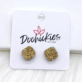 10mm Glitter Square Singles -Earrings