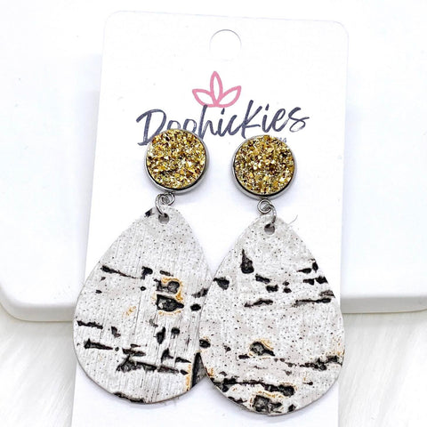 2" Neutral Driftwood Dangles -Earrings