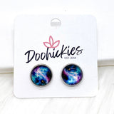 Galaxy Singles in Stainless Steel Settings -Earrings