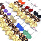 3" Custom Softball Love Waterfall Drops - Sports Earrings