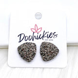 16mm Glittery Triangle Singles -Earrings