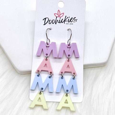 2.75" Pastel Mama Acrylics -Earrings