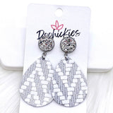 2" Metallic Chevron Dangles -Earrings