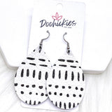 2" Black & White Mini Collection -Earrings