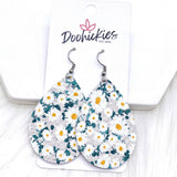 2" Daisy Mini Collection (Leather)- Earrings