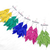 3" Cha-Cha Lilli Belles - Cinco de Mayo Leather Earrings