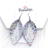 2.5" Metallic Valentine's Day Leopard Petals -Earrings