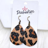 1.5" Tawny Leopard Mini Collection (Leather) -Earrings