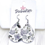 1.5" Shades of Grey Mini Collection (Leather) -Earrings