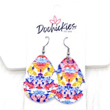 1.5" Floral Mini Collecion (leather) -Earrings