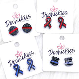 Red & Blue Line Ribbons & Badges
